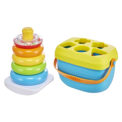 Fisher-Price Rock-A-Stack And Baby’s First Blocks Gift Set Of 2 infant Toys