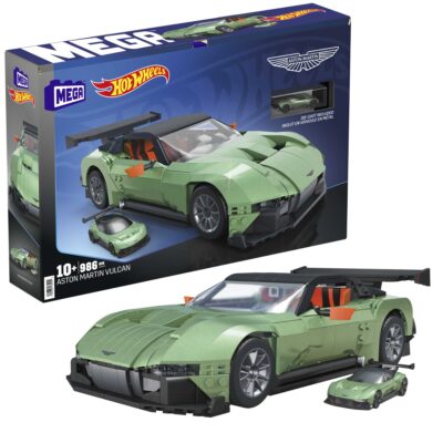 MEGA-Hot Wheels-Aston Martin Vulcan Kit de Construction (986 Pièces)