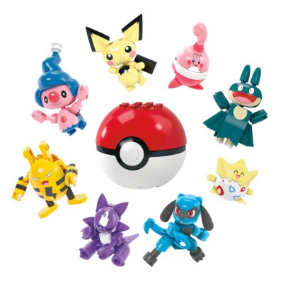 MEGA Pokémon Trainer 8 Pack Building Toy Kit, 8 Action Figures (189 Pieces) For Kids