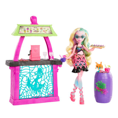 Monster High Lagoona Blue Fashion Doll And Playset, Scare-Adise Island Snack Shack With Food Accessories