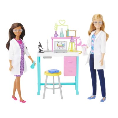 Barbie Science Lab Playset With 2 Dolls, Lab Bench And 10+ Accessories