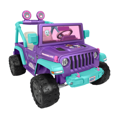 Power Wheels Gabby’s Dollhouse Jeep Wrangler Battery-Powered Ride-On Toy Vehicle With Sounds