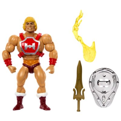 Masters of the Universe Origins Figura de Ação Deluxe He-Man Punch Fulminante 5.5″ com acessórios