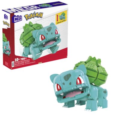 MEGA-Pokémon-Bulbizarre Géant, 1 Figurine Articulée (355 Pcs)