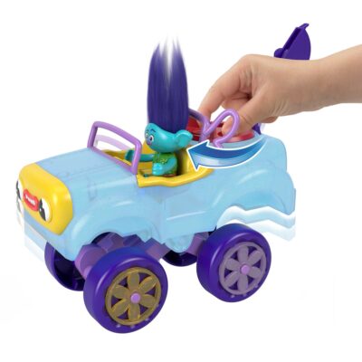 Imaginext Dreamworks Trolls Le Buggy de Branche, 4 Éléments