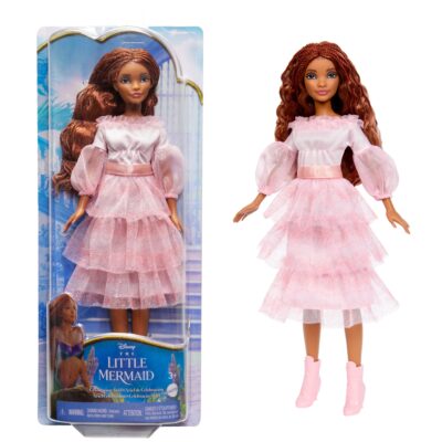 Disney The Little Mermaid Celebration Ariel Fashion Doll With Red Hair And Pink Dress