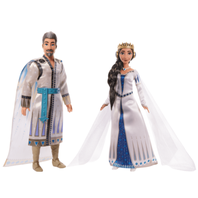 Disney’s Wish King Magnifico & Queen Amaya Of Rosas Dolls 2-Pack, Posable Fashion Dolls in Removable Outfits