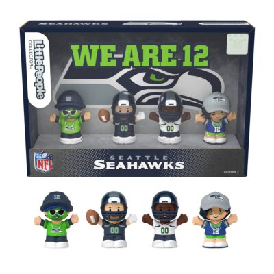 Little People Collector Seattle Seahawks Special Edition Set For Adults & NFL Fans, 4 Figures