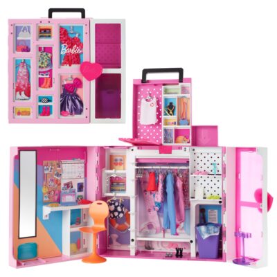 Barbie Coffret Placard de Rêve, 60+ Cm Largeur, 35+ Éléments, 3+ Ans