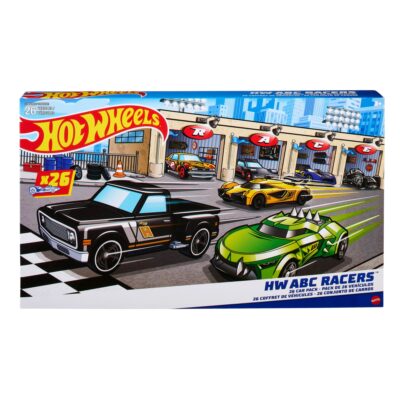 Hot Wheels ABC Racers, Set Of 26 Hot Wheels Cars With Letters Of the Alphabet