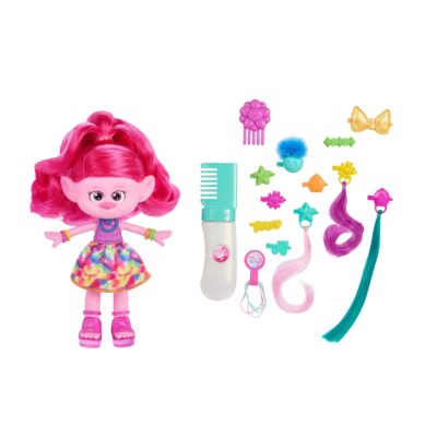 Dreamworks Trolls Band TogeTher Hair-Tastic Queen Poppy Fashion Doll & 15+ Hairstyling Accessories