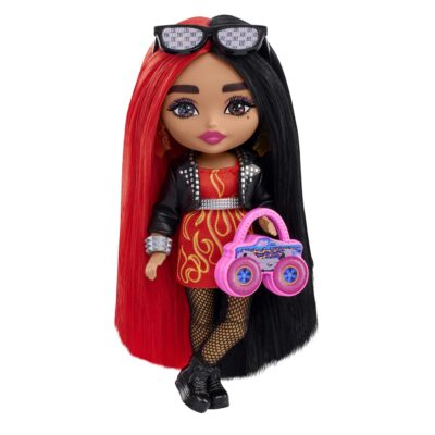 Barbie Extra Minis Muñeca Cabello Rojo y Negro