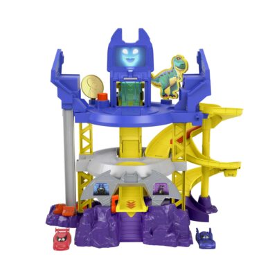 Fisher-Price DC Batwheels Batcave Lancement et Course, 2 Véh.