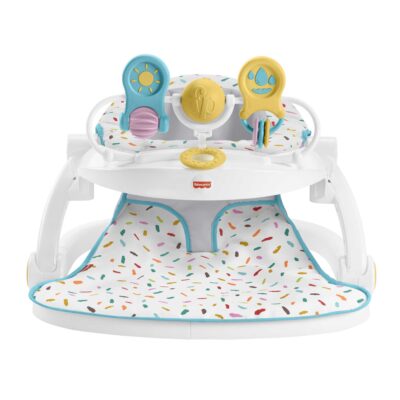 Fisher-Price  Siège Jeu et Confort de Luxe, Paillettes Arc-en-Ciel