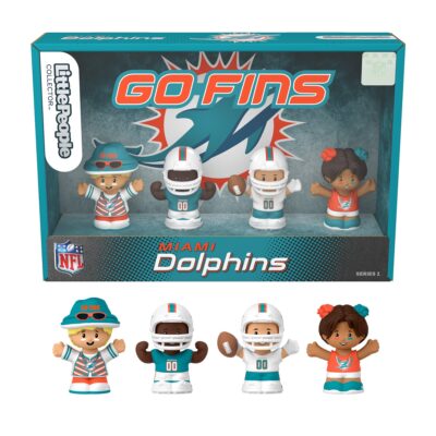 Little People Collector Miami Dolphins Special Edition Set For Adults & NFL Fans, 4 Figures