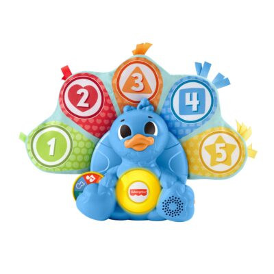 Fisher-Price Linkimals Brinquedo para Bebês Pavão Penas Coloridas