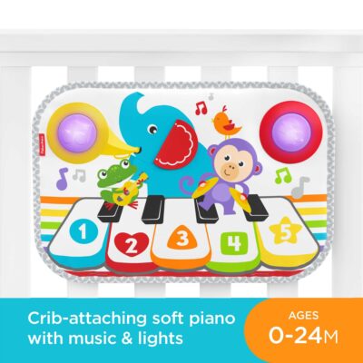 Fisher-Price Smart Stages Kick & Play Piano, Crib-Attaching Baby Toy