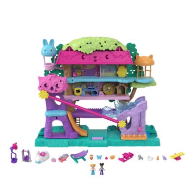 Polly Pocket Set de Juego Pollyville Casa de Aventuras del Árbol