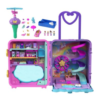 Polly Pocket Dolls Pollyville Resort Roll Away Playset