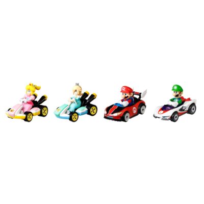 Hot Wheels Mario Kart Vehicle 4-Pack With 1 Exclusive Collectible Model