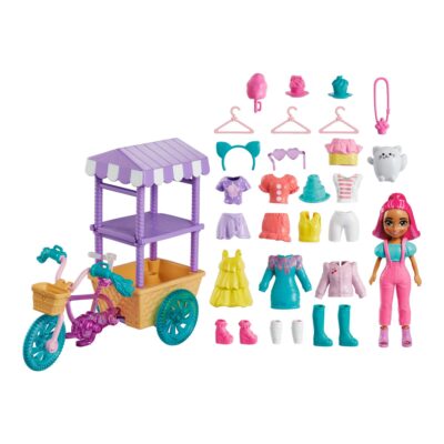 Polly Pocket Set de Juego Carrito de Dulces Sorpresas