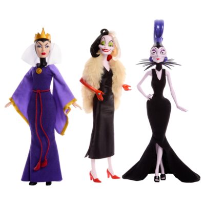 Disney Toys, Disney Villains EVil Queen, Cruella De Vil And Yzma Dolls Gift Set