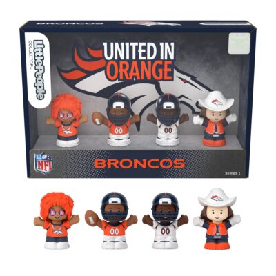 Little People Collector Denver Broncos Special Edition Set For Adults & NFL Fans, 4 Figures