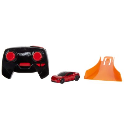 Hot Wheels RC 1:64 Scale Tesla Roadster, Remote-Control Toy Car For Kids