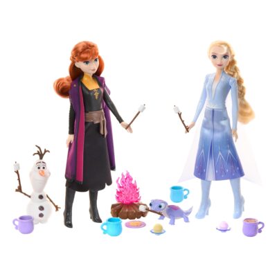 Disney Frozen Forest Adventures Gift Set With 2 Dolls, 2 Friend Figures And 12 Camping Accessories