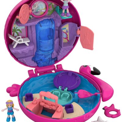 Polly Pocket Muñeca Mundo de Aventura Flamingo