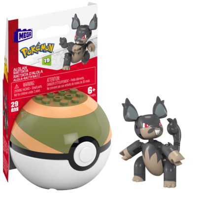 MEGA Pokémon Juguete de Construcción Pokébola Alolan Ratata