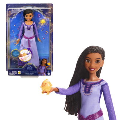 Disney’s Wish Singing Asha Of Rosas Fashion Doll & Star Figure, Posable With Removable Outfit (English)