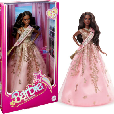 Barbie The Movie Collectible Doll, President Barbie in Pink And Gold Dress