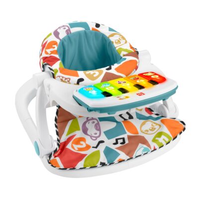 Fisher-Price Deluxe Kick & Play Sit-Me-Up Floor Seat infant Chair With Piano Learning Toy