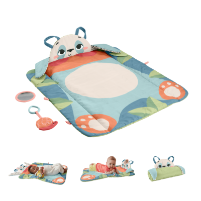 Fisher-Price Planet Friends Roly-Poly Panda Baby Activity Play Mat With 2 Toys