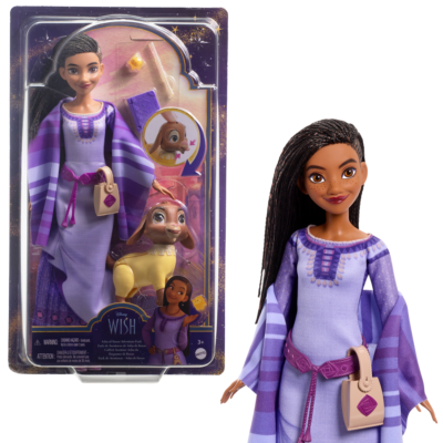 Disney Wish Asha Of Rosas Adventure Pack Fashion Doll, Posable Doll With Animal Friends And Accessories