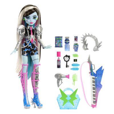 Monster High Doll, Amped Up Frankie Stein Rockstar With Instrument And Accessories