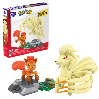 Mega  Pokémon  Coffret Évolution Goupix (145 Pièces), 2Figurines