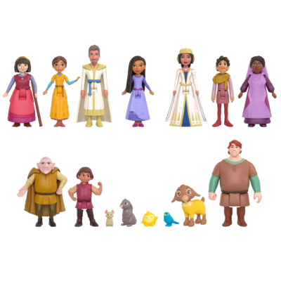 Disney’s Wish Kingdom Of Rosas Character Small Doll Set, 10 Posable Mini Dolls & 5 Friend Figures