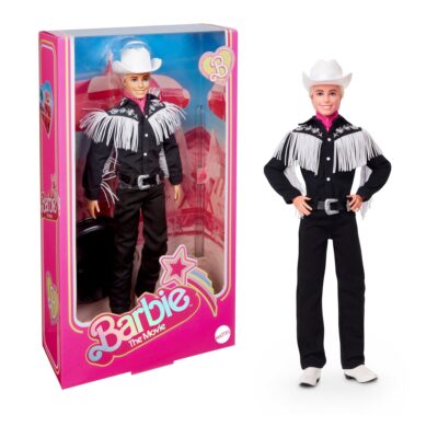 Barbie the Movie Collectible Ken Doll Wearing Black And White Western Outfit – More available soon!