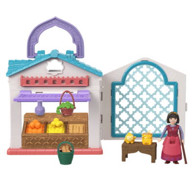 Disney’s Wish Dahlia’s Rosas Marketplace Playset, Dahlia Micro Doll, Star Figure & 9 Accessories