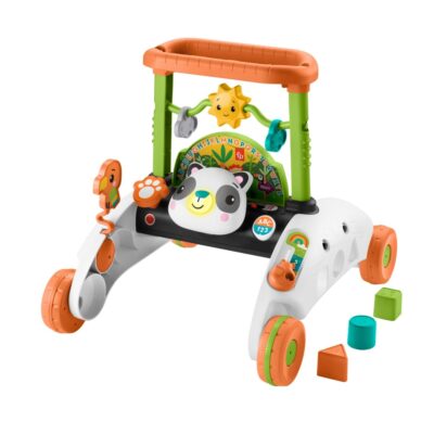 Fisher-Price 2-Sided Steady Speed Panda Walker Baby & Toddler Learning Toy With Music & Blocks