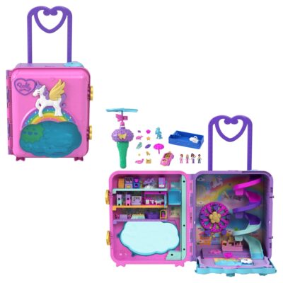 Polly Pocket Dolls Pollyville Resort Roll Away Playset