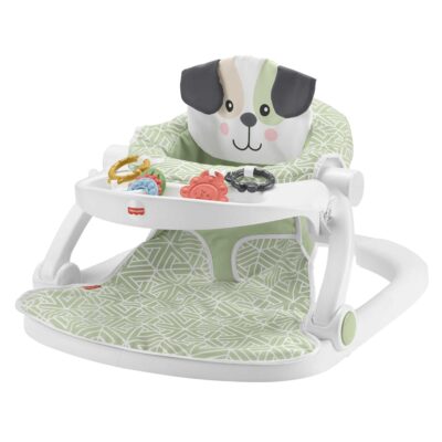 Fisher-Price Sit-Me-Up Seat Portable Baby Chair With Snack Tray And Newborn Toys, Puppy Perfection