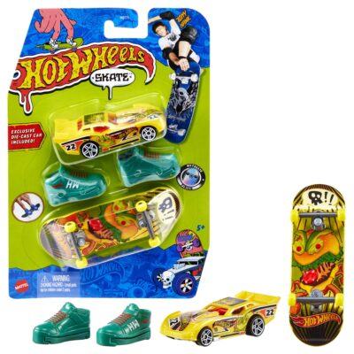 Hot Wheels Skate Veículo de Brinquedo Skateboard FEROCIOUS FOODS™ + MAXIMUM LEEWAY®