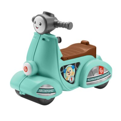 Fisher-Price Laugh & Learn Toddler Toy, Smart Stages Cruise Along Scooter Musical Ride-On