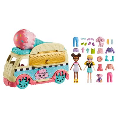 Polly Pocket Set de Juego Foodtruck de Helados