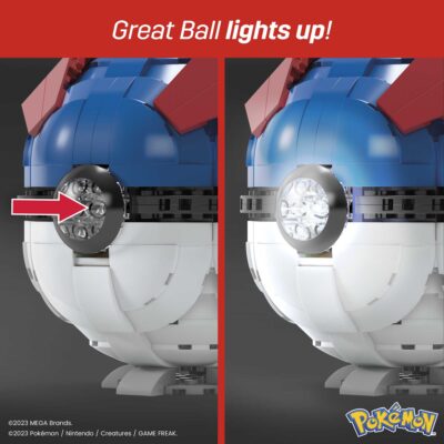 MEGA Pokémon Jumbo Great Ball Building Kit With Lights (299 Pieces), For Collectors