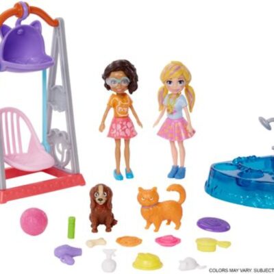 Polly Pocket Muñeca Hora de Juego Con Mascotas