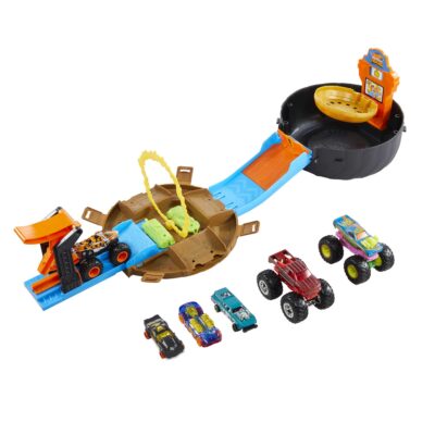 Hot Wheels Monster Trucks Coffret de Jeu Pneu à Cascade